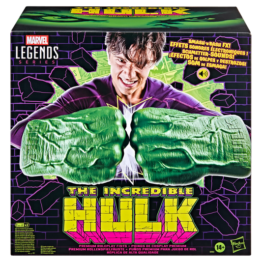 Marvel Legends Series Incredible Hulk Premium Role-play Fists with Smash 'N Bash Sound FX