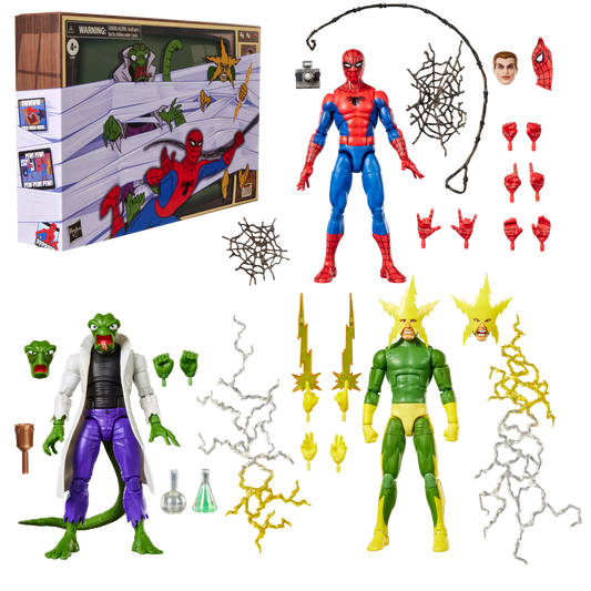 Marvel Legends Series Spider-Man, Marvel's Lizard, & Marvel's Electro