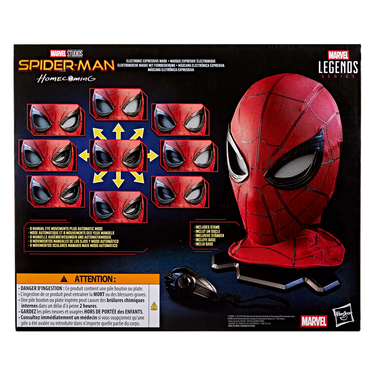 Marvel Legends Series Spider-Man Electronic Expressive Mask -  Homecoming