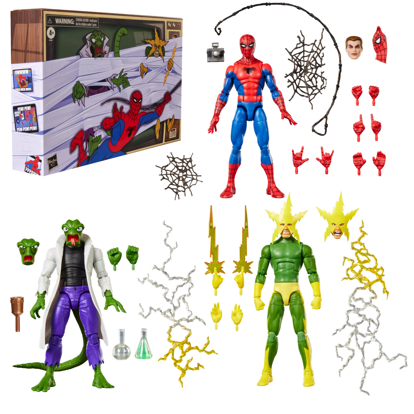 Marvel Legends Series Spider-Man, Marvel's Lizard, & Marvel's Electro