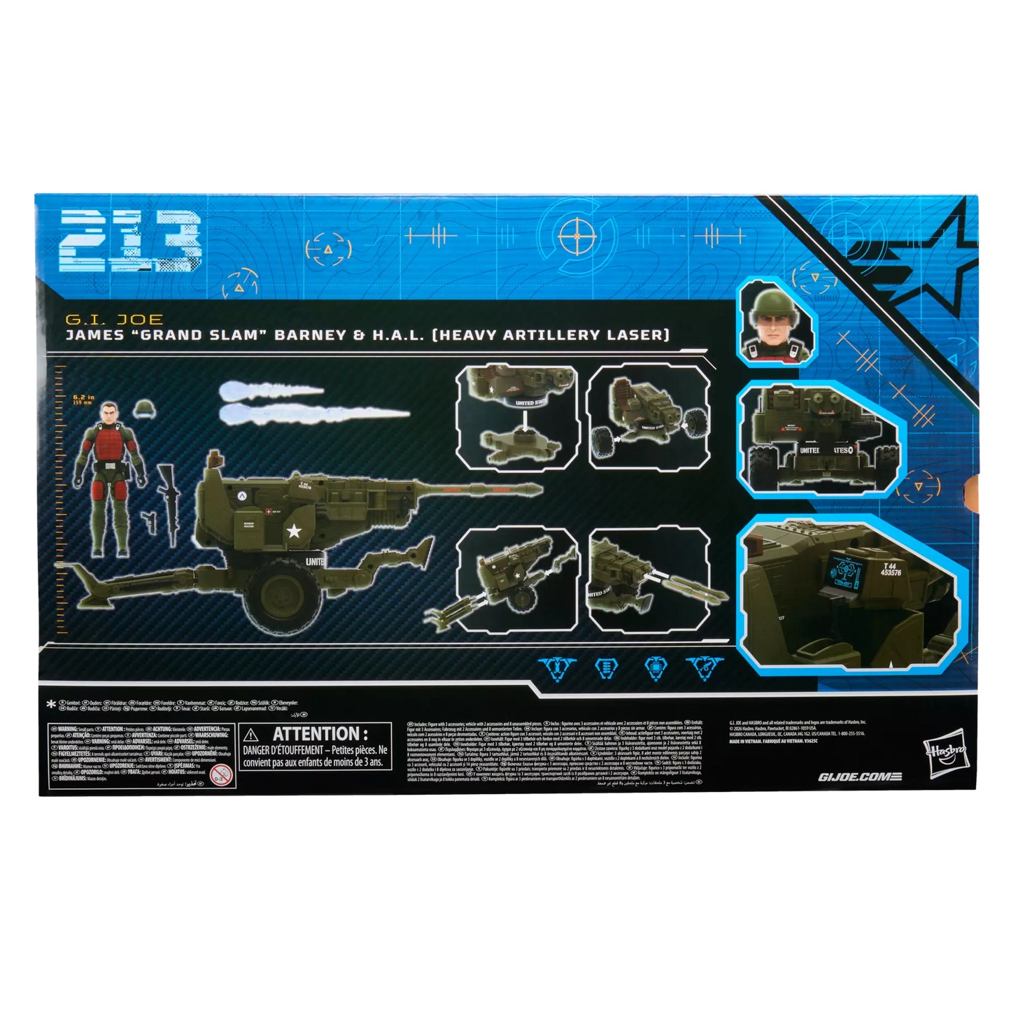 G.I. Joe Classified Series #213, James "Grand Slam" Barney & H.A.L. Heavy Artillery Laser