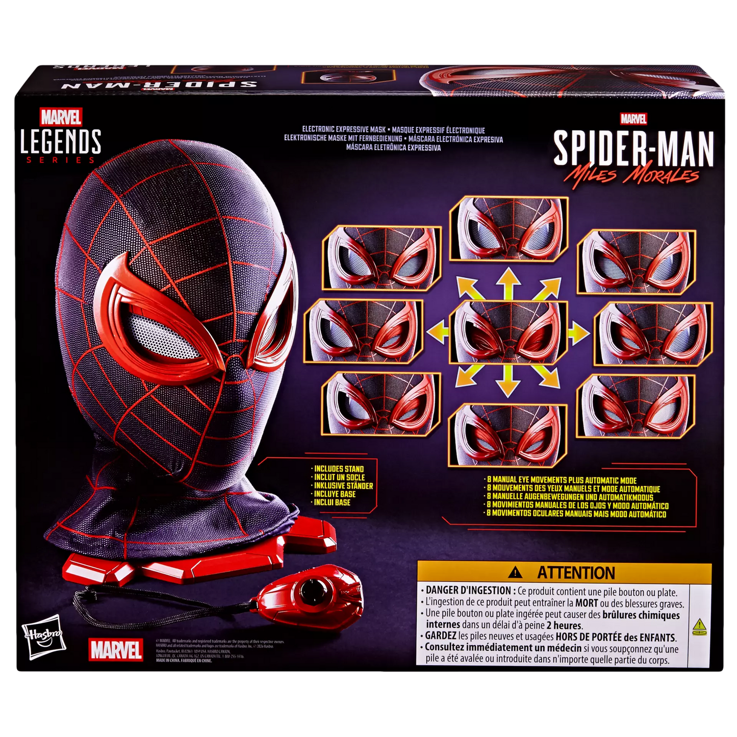 Marvel Legends Series Spider-Man: Miles Morales Electronic Expressive Mask