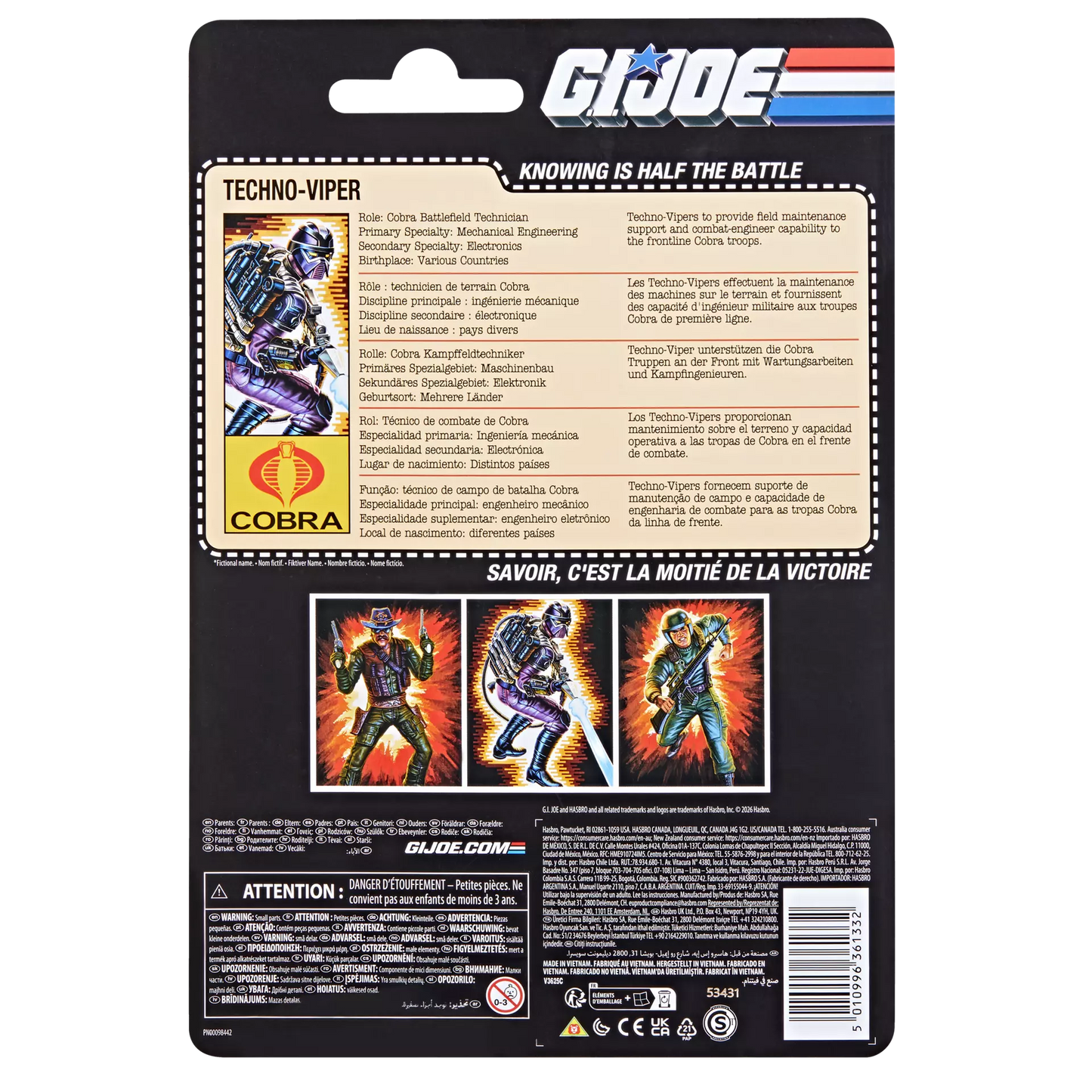 G.I. Joe - Classified Series Retro Cardback Techno-Viper
