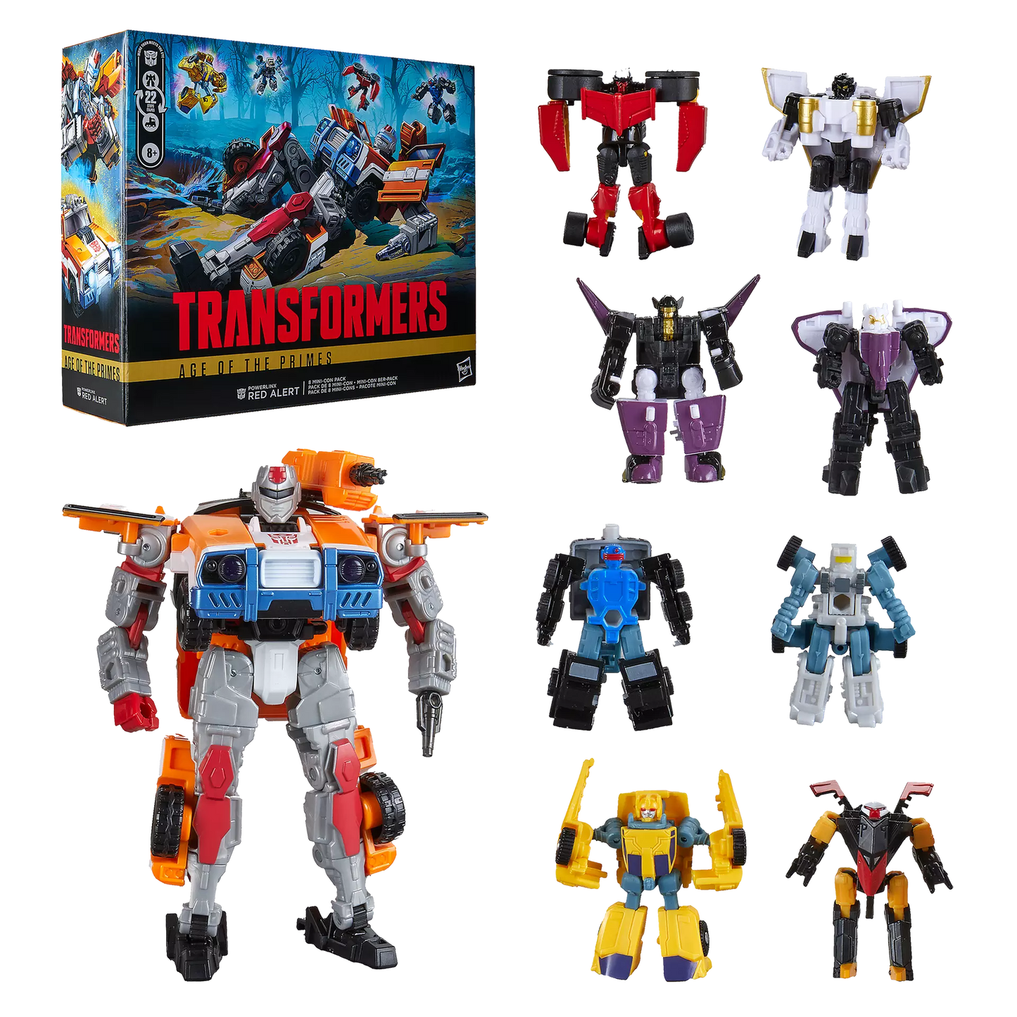 Transformers Age of the Primes Voyager Class Powerlinx Red Alert and 8 Mini-Con Pack