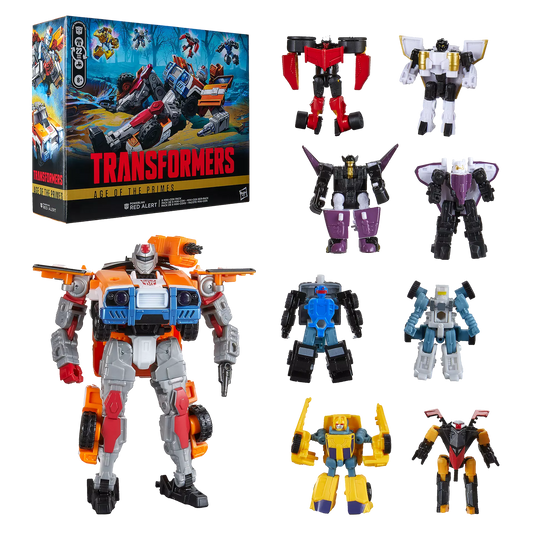 Transformers Age of the Primes Voyager Class Powerlinx Red Alert and 8 Mini-Con Pack