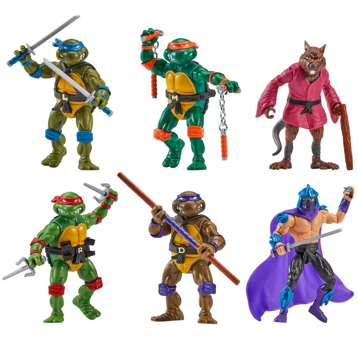 TMNT Classic 1988 Remastered (2025 ) - Animated Figure 6 Pack