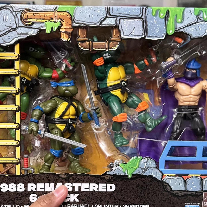 TMNT Classic 1988 Remastered (2025 ) - Animated Figure 6 Pack