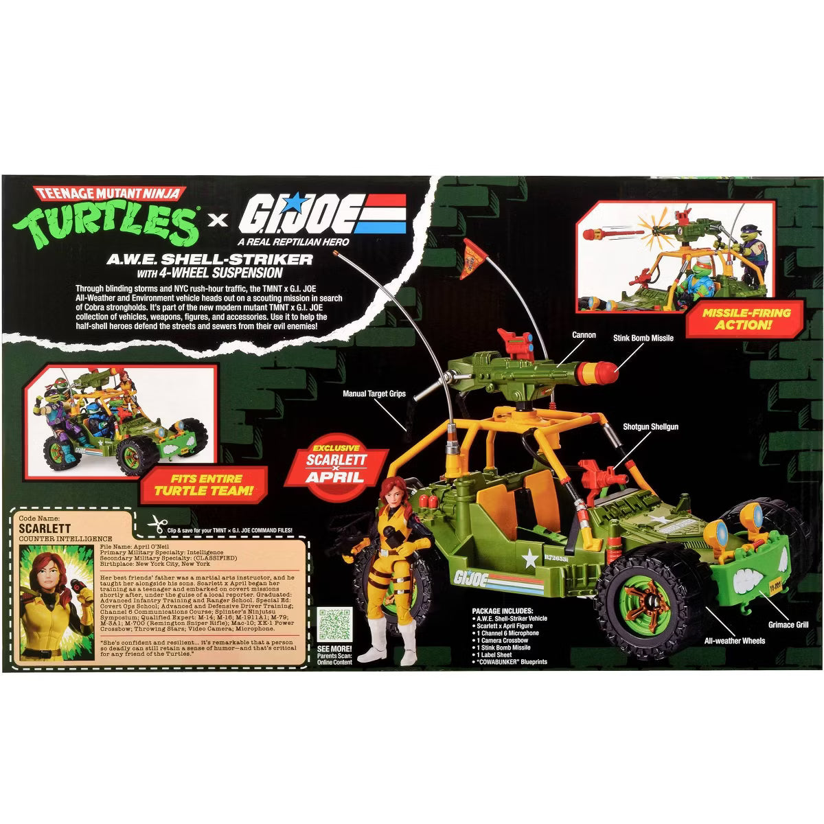 G.I. Joe x TMNT A.W.E. Shell-Striker with April O'Neil as Scarlett Vehicle Set