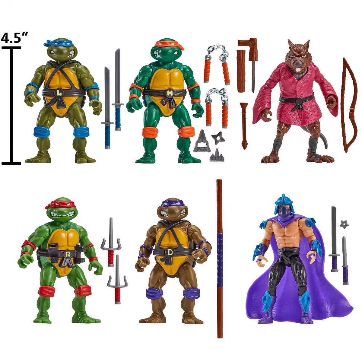 TMNT Classic 1988 Remastered (2025 ) - Animated Figure 6 Pack